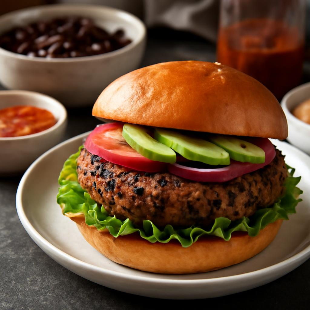 Quick & Easy Black Bean Veggie Burger