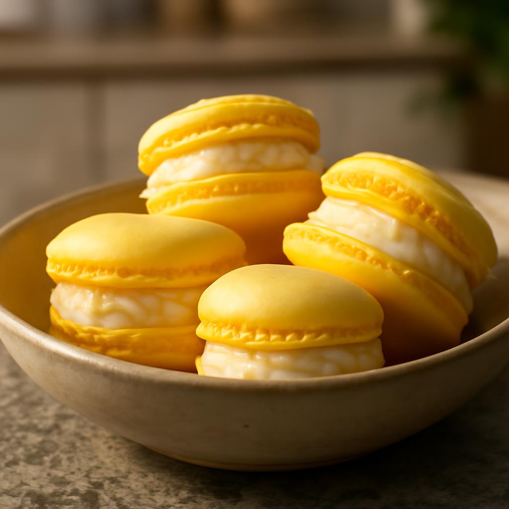 Exotic Mango Sticky Rice Macarons: A Fusion Dessert