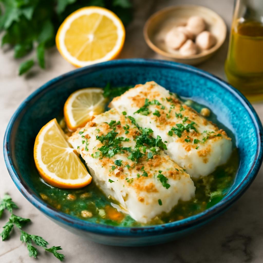 Lemon Herb Baked Cod - Shellfish Free Recipe