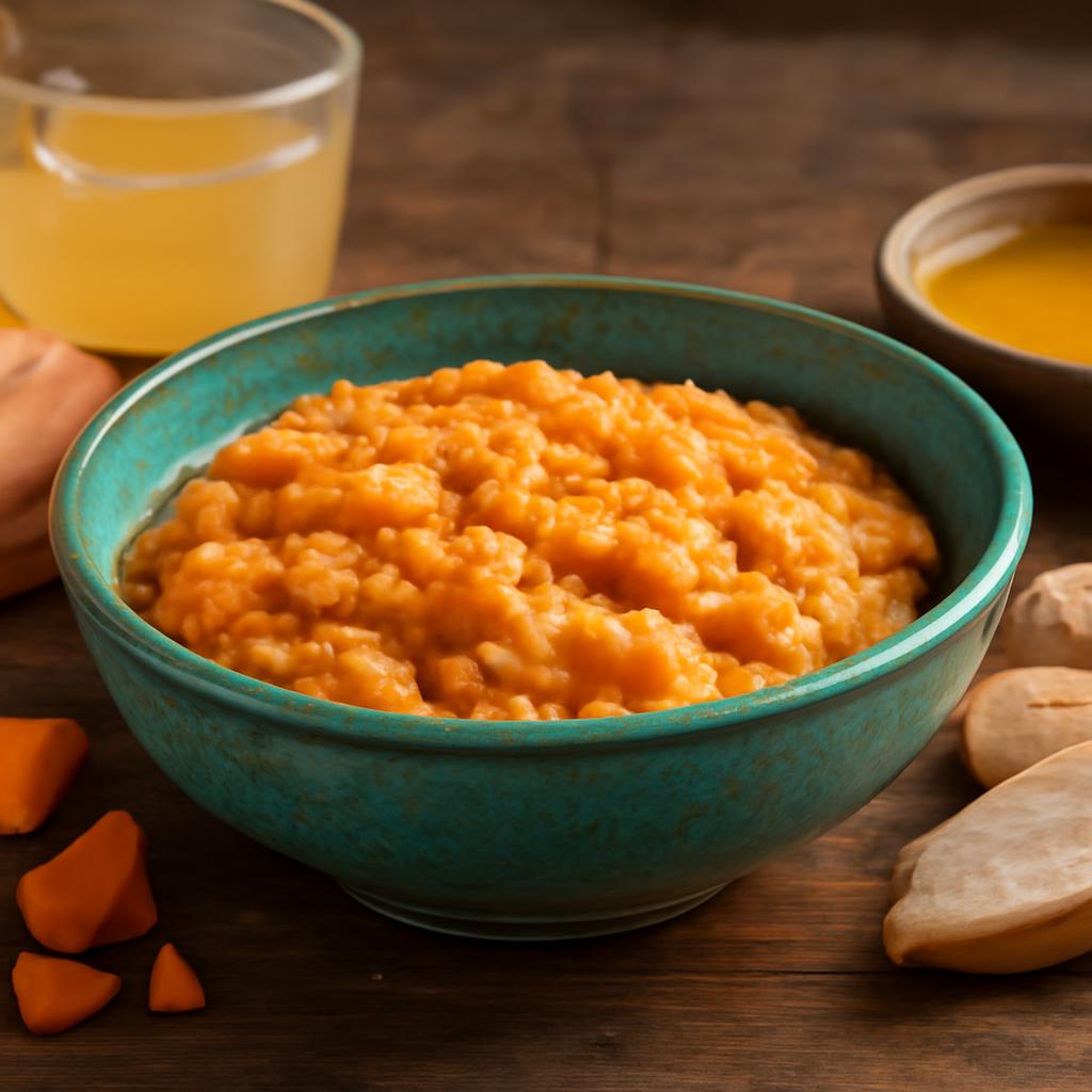 Stage 2 Baby Food: Lumpy Sweet Potato & Chicken