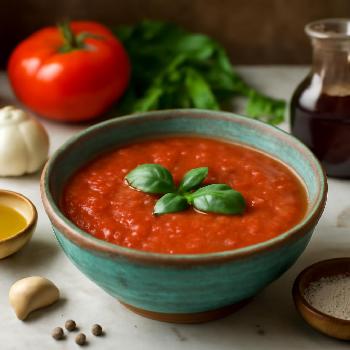 10-Minute Chilled Tomato Basil Soup
