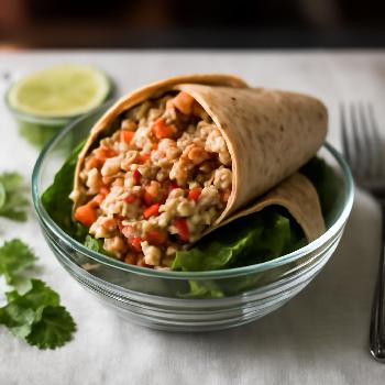 10-Minute Spicy Chicken Salad Wrap