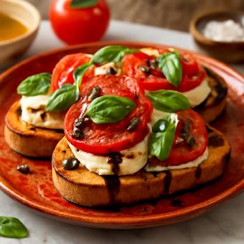Caprese Grilled Toast in a Flash