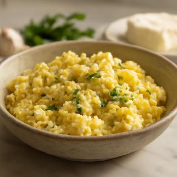 Garlic Herb Cheese Scramble