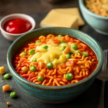 Ketchup and Cheese Noodle Bowls: A Quick and Fun Meal