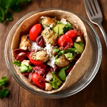 Mediterranean Chicken & Feta Wrap