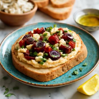 Mediterranean Hummus Tartine