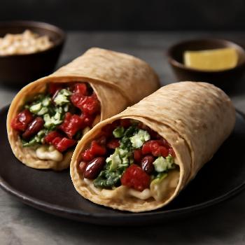 Mediterranean Hummus Veggie Wrap