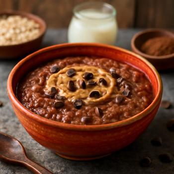 Microwave Chocolate Peanut Butter Porridge