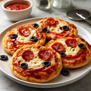 Pepperoni Pita Pizza Smiles