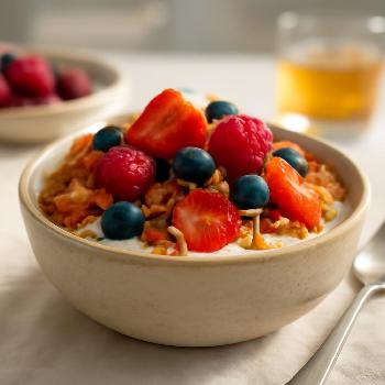 Quick Berry Granola Yogurt Parfait