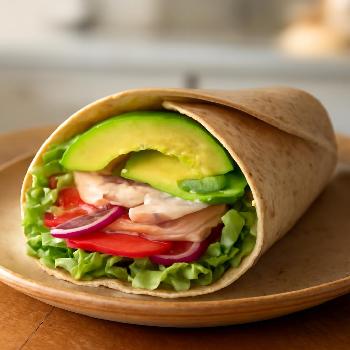 Speedy Avocado and Turkey Wrap