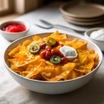 Speedy Microwave Cheesy Nachos