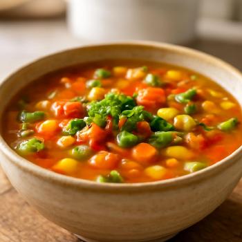 Speedy Microwave Vegetable Soup