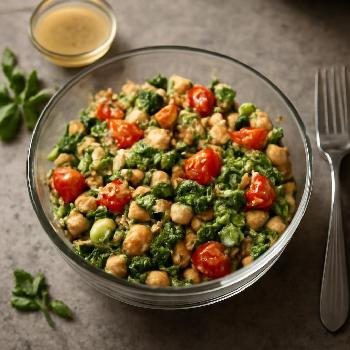 Speedy Quinoa Salad with Chickpeas and Lemon-Herb Dressing
