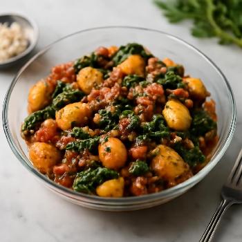 Speedy Sausage and Spinach Gnocchi Skillet