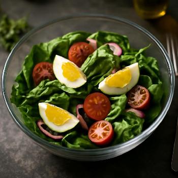 Speedy Spinach and Boiled Egg Salad