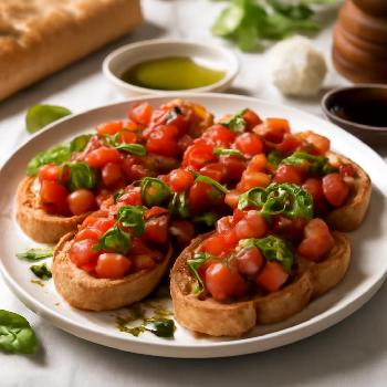 Speedy Tomato Basil Bruschetta