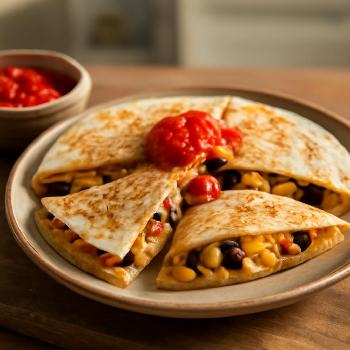 Speedy Vegetarian Quesadilla