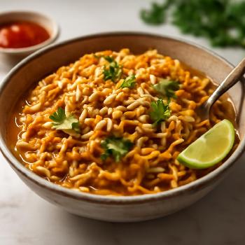 Spicy Peanut Curry Coconut Noodles