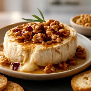 Baked Brie with Honey and Walnuts