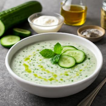 Cool Cucumber Yogurt Soup with Mint