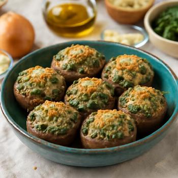 Creamy Spinach and Artichoke Stuffed Mushrooms