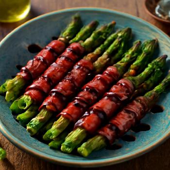 Crispy Prosciutto-Wrapped Asparagus with Balsamic Glaze