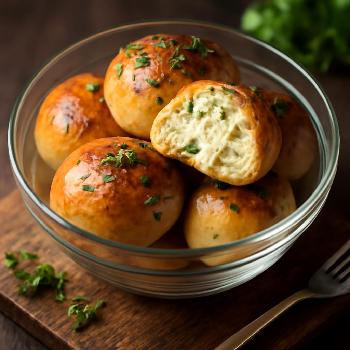 Garlic Herb Cheese Stuffed Bread Rolls