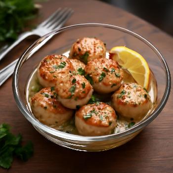 Grilled Scallops with Lemon-Garlic Butter