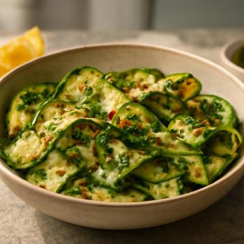 Grilled Zucchini Ribbons with Lemon-Herb Vinaigrette