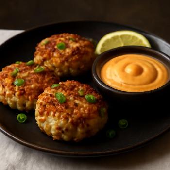 Hot Crab Cakes with Spicy Aioli