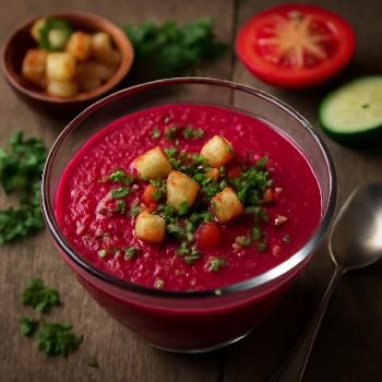 Icy Beetroot Gazpacho: A Spanish-Inspired Delight
