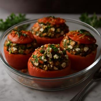 Mediterranean Quinoa Stuffed Tomatoes