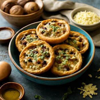 Mushroom and Gruyere Mini Quiches