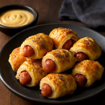 Pigs in a Blanket with Gruyere and Dijon