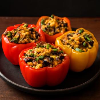 Quinoa and Black Bean Stuffed Bell Peppers