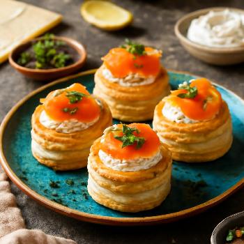 Smoked Salmon and Dill Vol-au-Vents