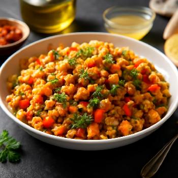 Spicy Harissa Couscous Salad with Chickpeas