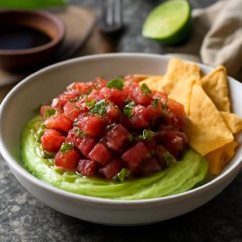 Spicy Tuna Tartare with Avocado Crema