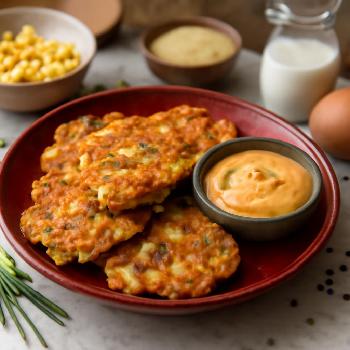 Sweet Corn Fritters with Chipotle Aioli