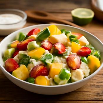Tropical Fruit Salad with Coconut-Lime Dressing