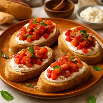 Whipped Feta Tomato Bruschetta