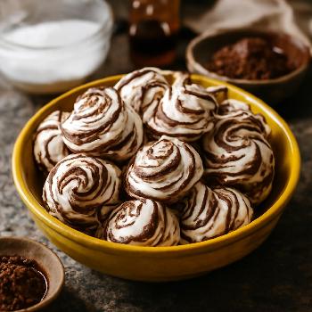 Chocolate Swirl Meringue Cookies
