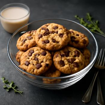 Vegan Chocolate Chip Cookies with Oat Milk