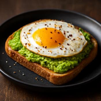 Avocado Toast with Everything Bagel Seasoning and Fried Egg