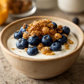 Blueberry Yogurt Parfait with Almond Granola