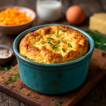 Cheddar and Chive Soufflé