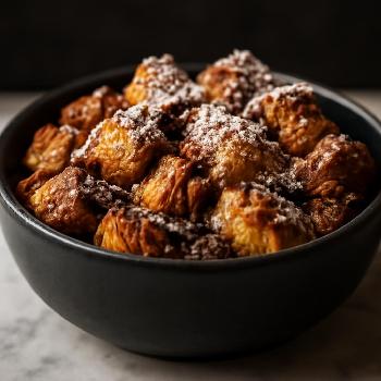Chocolate Croissant Bread Pudding