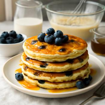 Fluffy Blueberry Pancakes